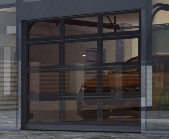 Панорамные ворота Алютех AluPro в Чегеме