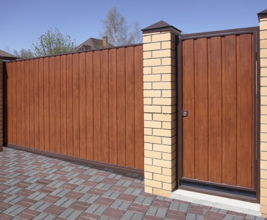 Ворота из металлического сайдинга в Чегеме